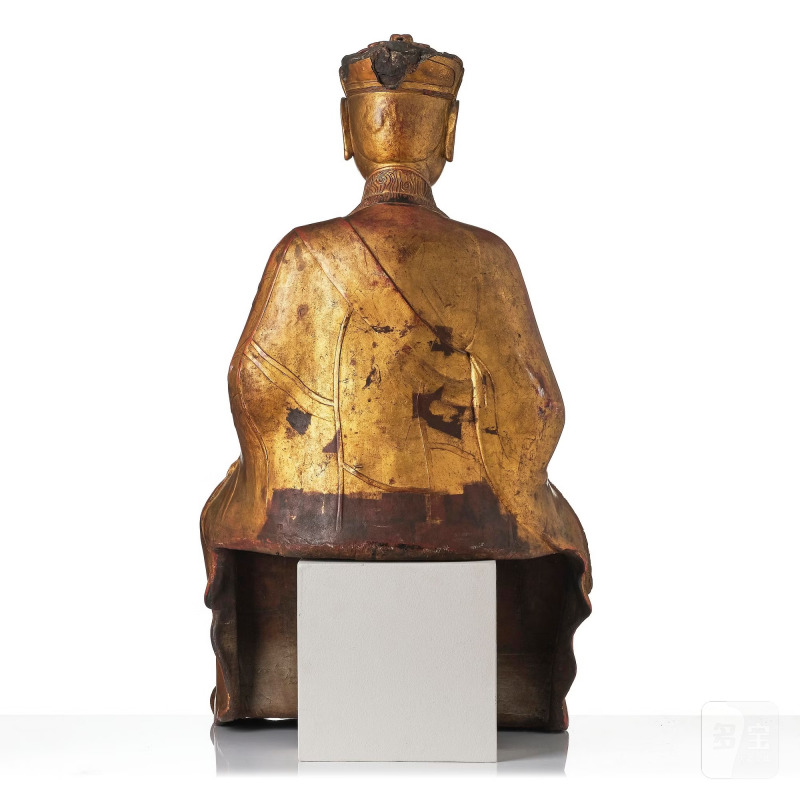 A large gilt lacquer figure of a deity, - 图4